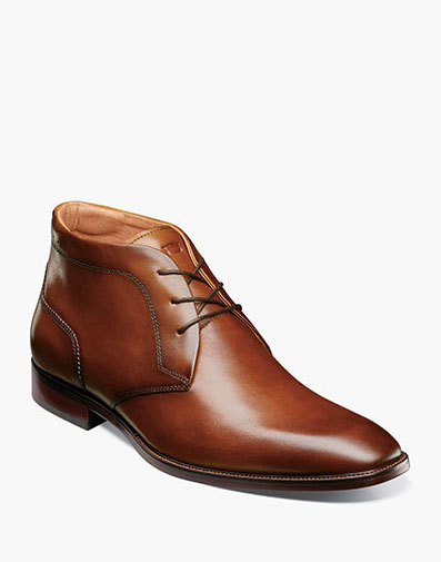 Sorrento Plain Toe Chukka Boot in Cognac for $175.00 dollars.