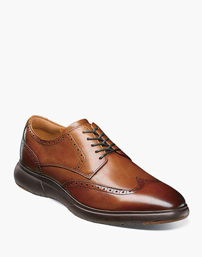 Flair Wingtip Oxford in Cognac for $180.00 dollars.