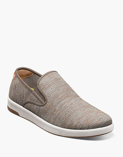 Crossover Knit Plain Toe Slip On Sneaker