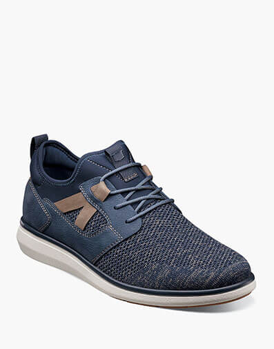 Venture Knit Plain Toe Lace Up Sneaker in Navy for $150.00 dollars.