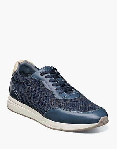 Formula Knit Moc Toe Lace Up Sneaker in Navy for $160.00 dollars.
