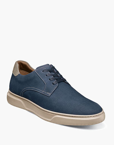 Premier Plain Toe Lace Up Sneaker in Navy for $155.00 dollars.