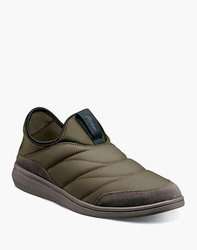 Java Nylon Moc Toe Slip On in Olive for $100.00 dollars.