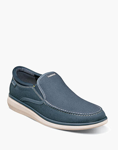Venture Canvas Moc Toe Slip On in Navy for $140.00 dollars.