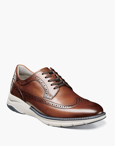 Frenzi Wingtip Oxford in Cognac Multi for $180.00 dollars.