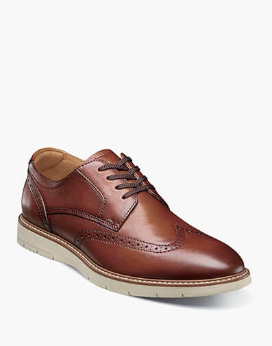 Vibe Wingtip Oxford in Cognac Multi for $180.00 dollars.