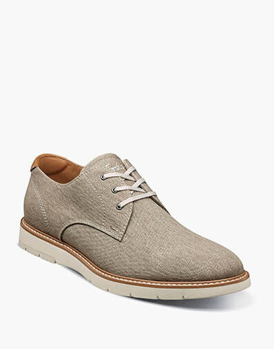 Vibe Canvas Plain Toe Oxford in Taupe for $140.00 dollars.