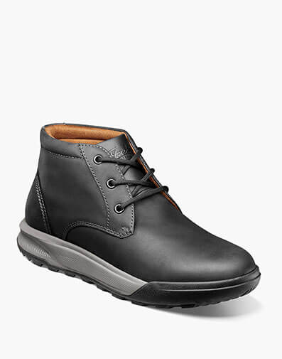 Trail Mix Plain Toe Chukka Boot in Black Waxy for $190.00 dollars.