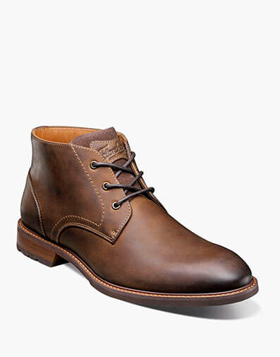 Lodge Plain Toe 3-Eye Chukka Boot in Brown CH for $190.00 dollars.