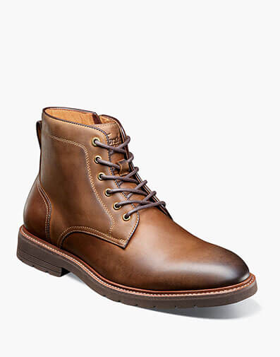 Redford Plain Toe Lace Up Boot in Brown CH for $190.00 dollars.