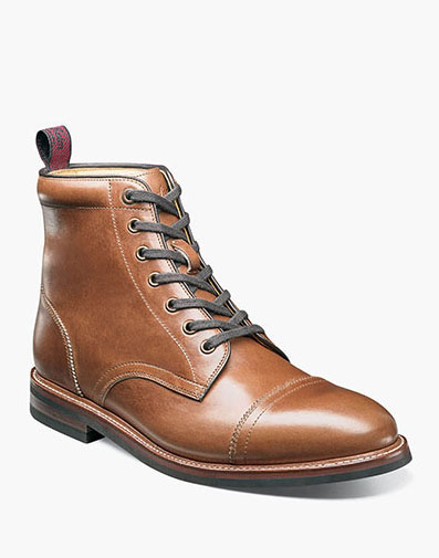 Foundry Cap Toe Boot in Saddle Tan for $405.00 dollars.