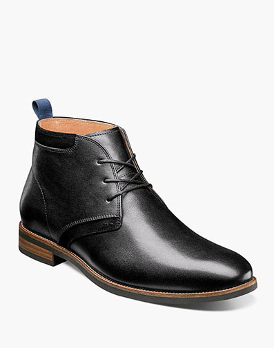 Uptown Plain Toe Chukka Boot in Black for $175.00 dollars.