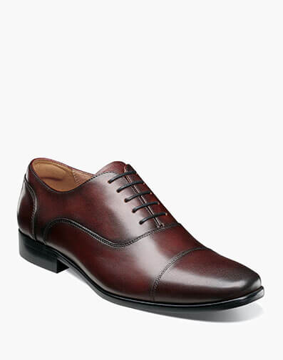 Postino Cap Toe Balmoral Oxford in Wine for $180.00 dollars.