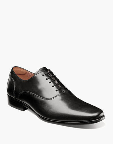 Postino Plain Toe Balmoral Oxford in Black Smooth for $180.00 dollars.