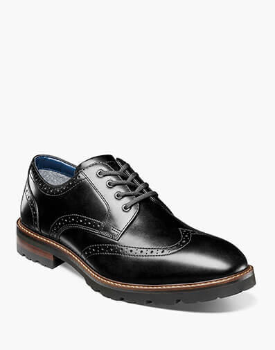 Renegade Wingtip Oxford in Black for $180.00 dollars.