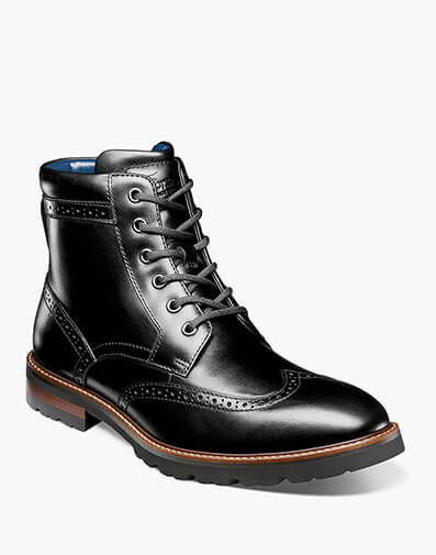 Renegade Wingtip Lace Up Boot in Black for $215.00 dollars.