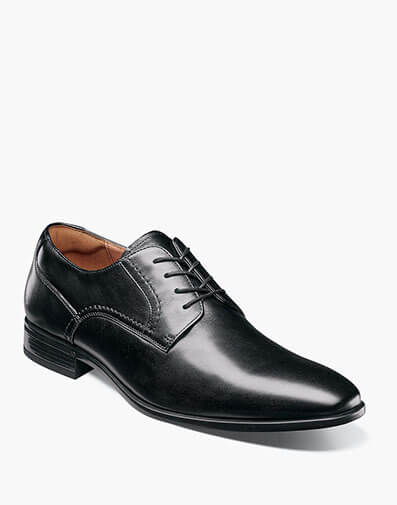 Zaffiro Plain Toe Oxford in Black for $180.00 dollars.