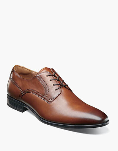 Zaffiro Plain Toe Oxford in Cognac for $180.00 dollars.