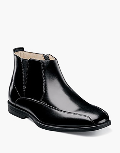 Reveal Jr. Boys Bike Toe Chelsea Boot in Black for $85.00 dollars.