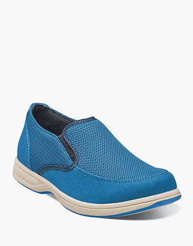 Cove Mesh Jr. Boys Moc Toe Slip On Loafer in Blue for $60.00 dollars.