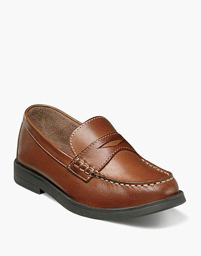 Croquet Jr. Boys Moc Toe Penny Loafer