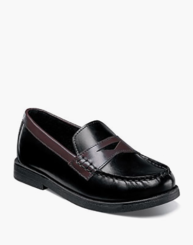 Croquet Jr. Boys Moc Toe Penny Loafer