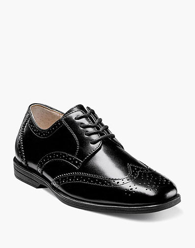 Reveal Jr. Boys Wingtip Oxford  in Black for $90.00 dollars.