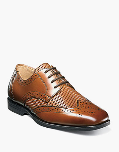 Reveal Jr. Boys Wingtip Oxford  in Saddle Tan for $90.00 dollars.