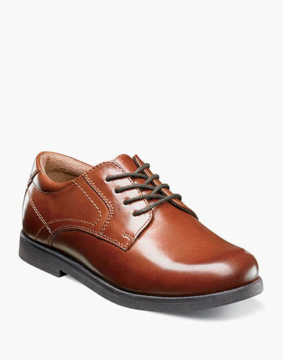 Midtown Jr. Boys Plain Toe Oxford in Cognac for $95.00 dollars.