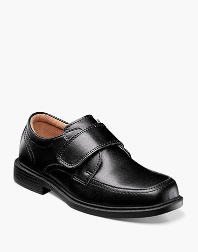 Berwyn Jr. II Boys Moc Toe Strap in Black for $90.00 dollars.