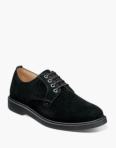 Supacush Jr. Boys Plain Toe Oxford in Black Suede for $95.00 dollars.