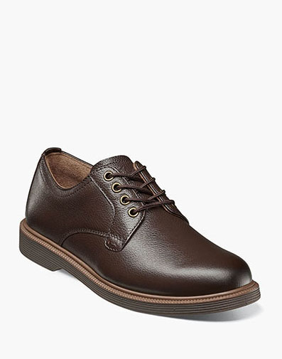 Supacush Jr. Boys Plain Toe Oxford in Brown Tumbled for $95.00 dollars.