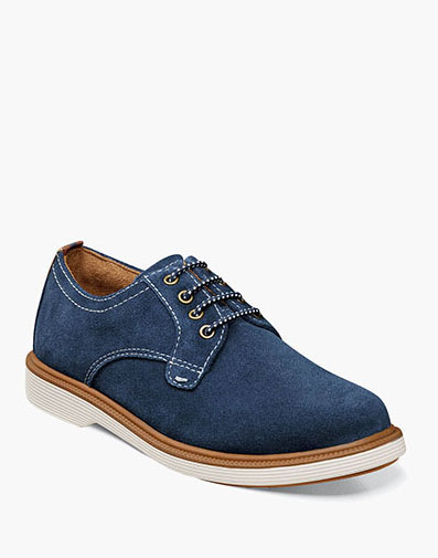 Supacush Jr. Boys Plain Toe Oxford in navy suede for $90.00 dollars.