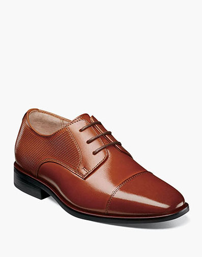 Postino Jr. Boys Cap Toe Oxford in Cognac for $80.00 dollars.