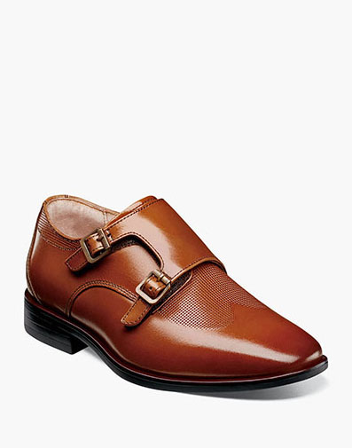 Postino Jr. Boys Double Monk in Cognac for $80.00 dollars.