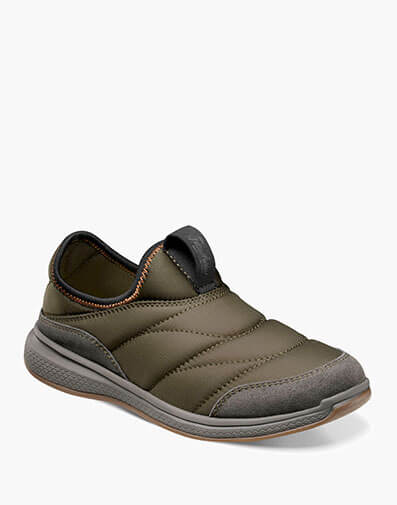 Java Jr. Boys Nylon Moc Toe Slip On in Olive for $85.00 dollars.