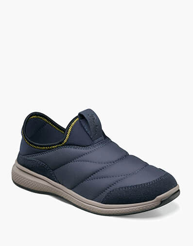 Java Jr. Boys Nylon Moc Toe Slip On in Navy for $85.00 dollars.