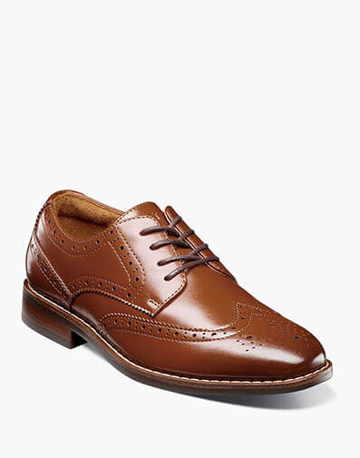 Rucci Jr. Wingtip Oxford in Cognac for $90.00 dollars.