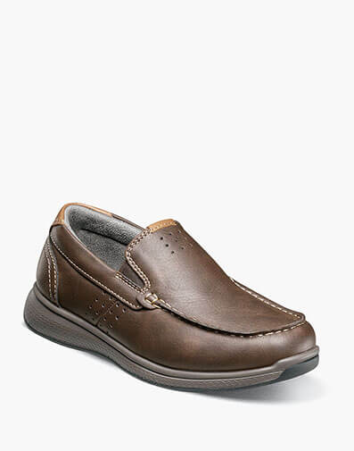 Crossover Jr. Boys Moc Toe Slip On Sneaker in Brown CH for $90.00 dollars.