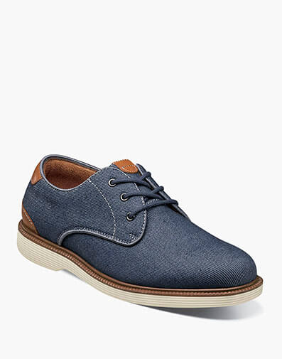 Highland Jr. Boys Canvas Plain Toe Oxford in Navy for $85.00 dollars.