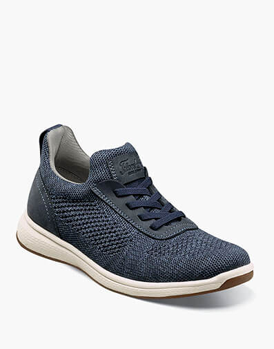 Satellite Jr. Boys Knit Elastic Lace Slip On Sneaker in Navy for $90.00 dollars.