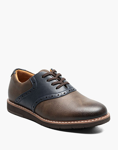 Vibe Jr. Boys Plain Toe Saddle Shoe in Multi for $90.00 dollars.