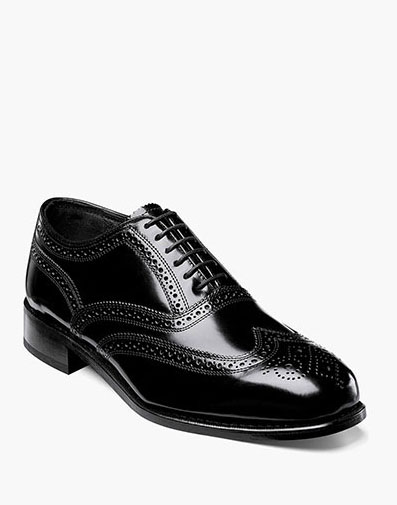 Lexington Wingtip Oxford in Black for $180.00 dollars.