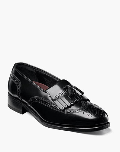 Lexington Wingtip Loafer in Black for $170.00 dollars.