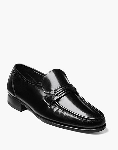 Como Moc Toe Strap Loafer in Black for $175.00 dollars.