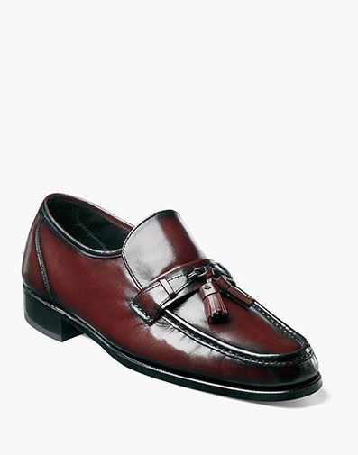 Como Moc Toe Tassel Loafer in Black Cherry for $160.00 dollars.